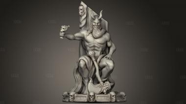 Devil on a throne stl model for CNC